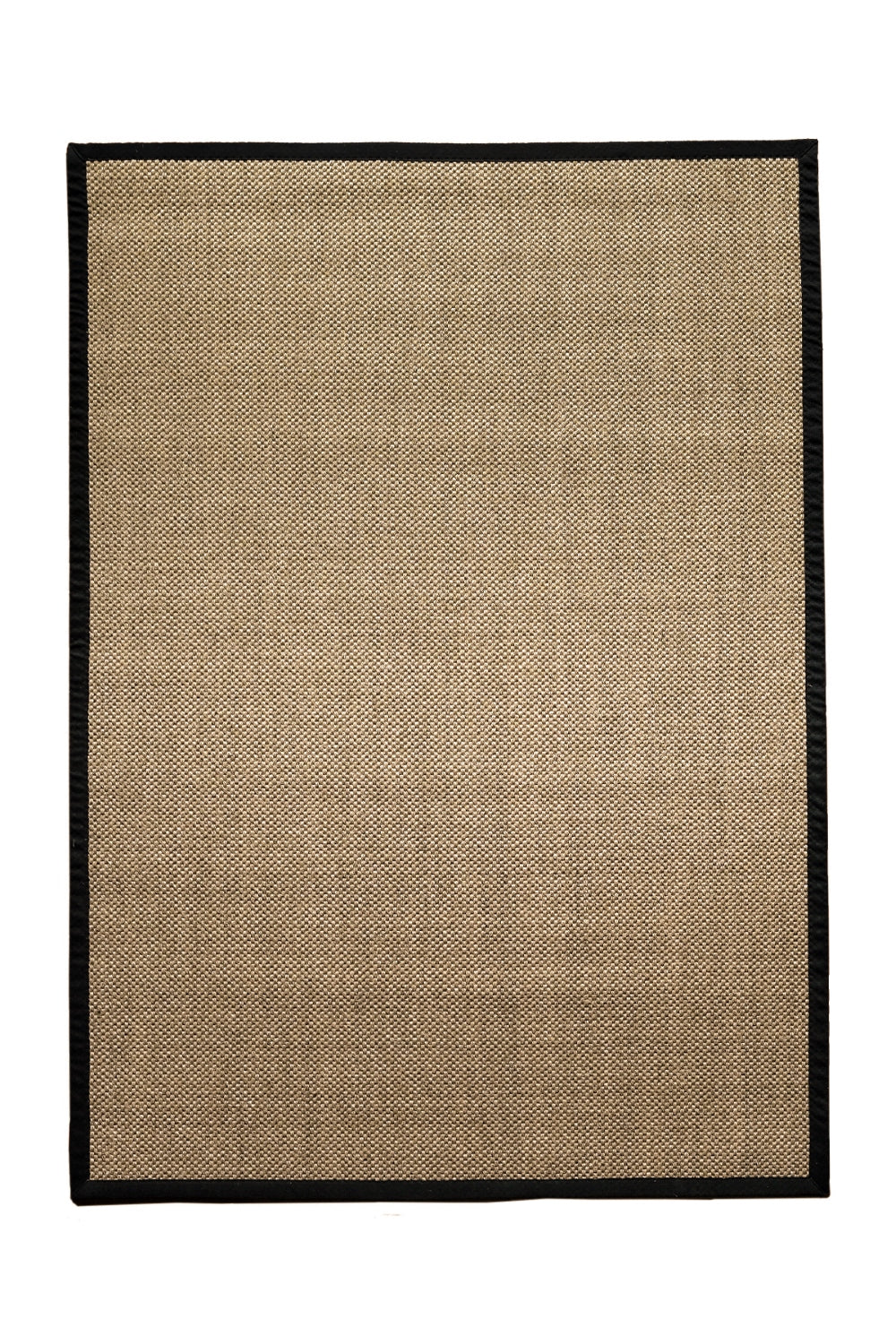 Alfombra Sisal Natural GG687 Borde de Tela Negro