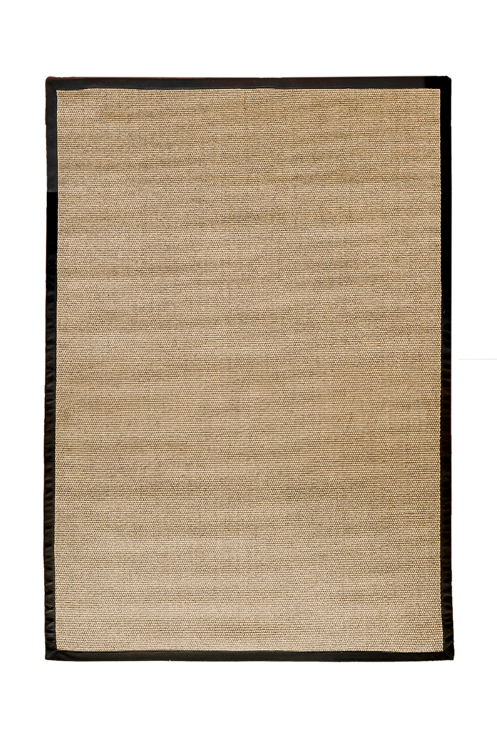 Alfombra Sisal Natural KF731 Borde de Tela Negro