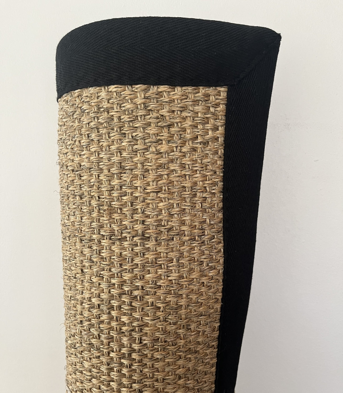 Alfombra Sisal Natural KF731 Borde de Tela Negro