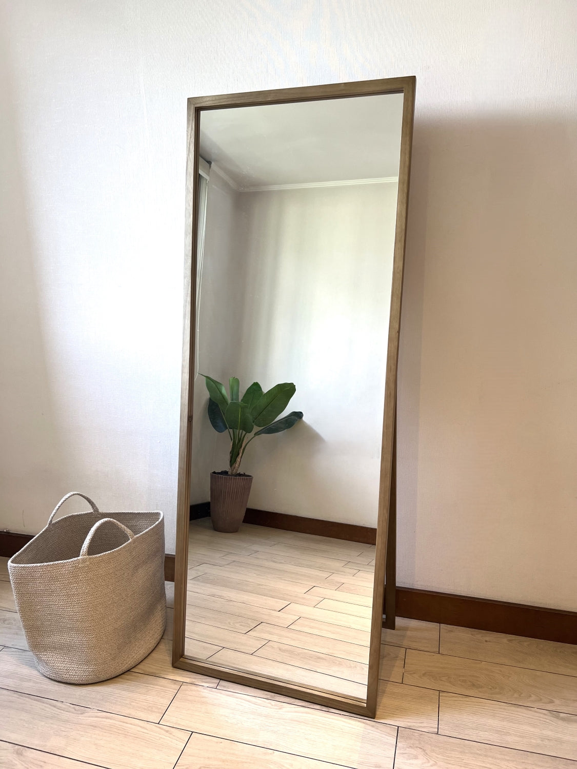 Espejo Madera Rectangular 60x160 cm De Piso Mykonos