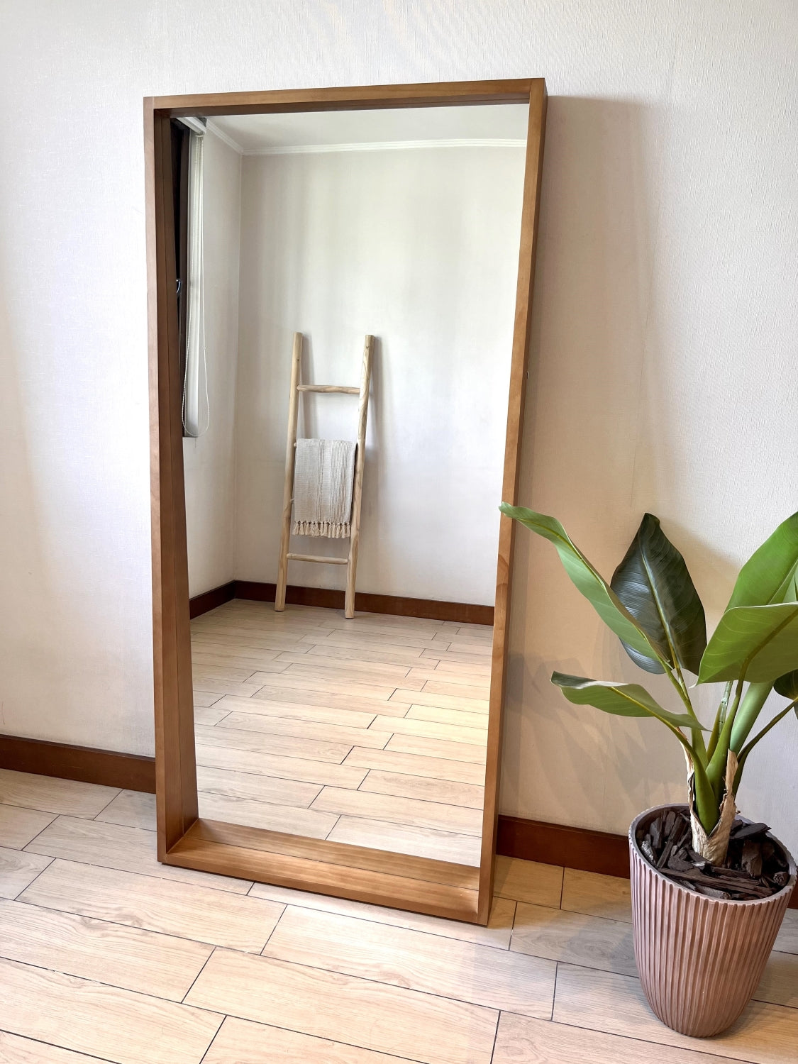Espejo Madera Rectangular 80x170 cm Piso y Pared Sereno