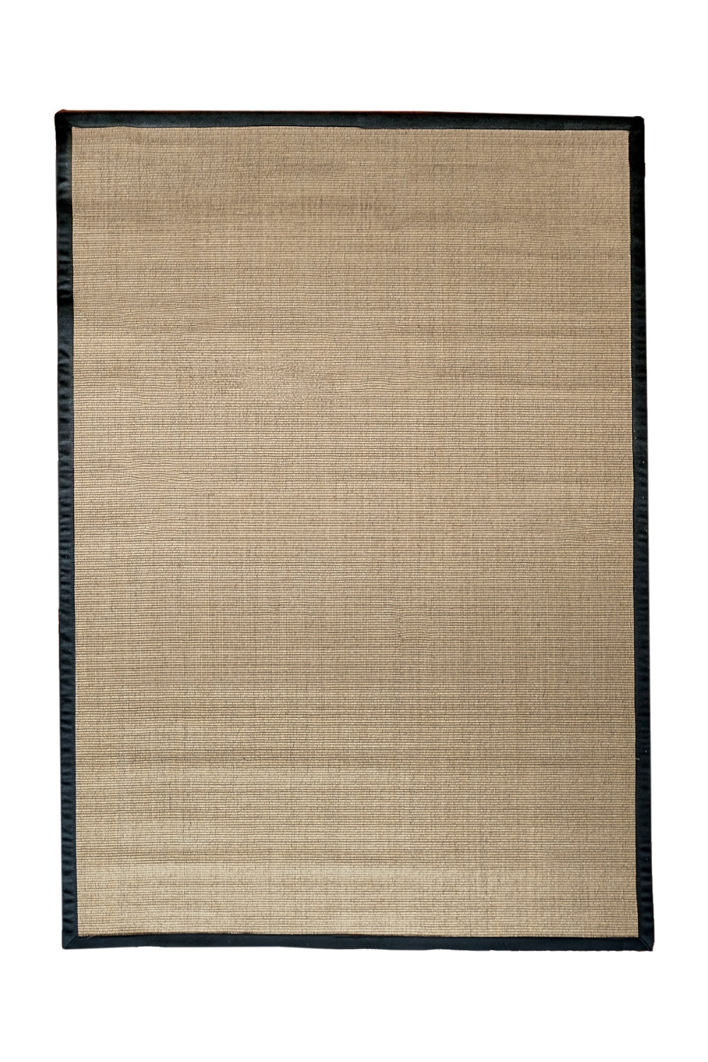 Alfombra Sisal Natural BD485 Borde de Tela Negro