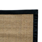 Alfombra Sisal Natural BD485 Borde de Tela Negro