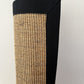 Alfombra Sisal Natural BD485 Borde de Tela Negro