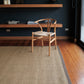 Alfombra Sisal Natural KF731 Borde de Tela Café