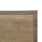 Alfombra Sisal Natural KF731 Borde de Tela Café