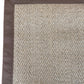 Alfombra Sisal Natural VB1065 Borde de Tela Café